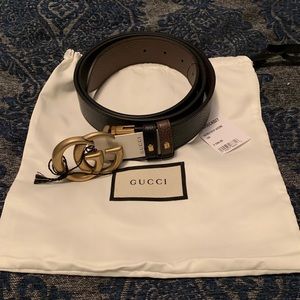 100% Authentic Reversible Leather Gucci Belt